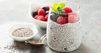 Veganer Chia-Mandel-Pudding